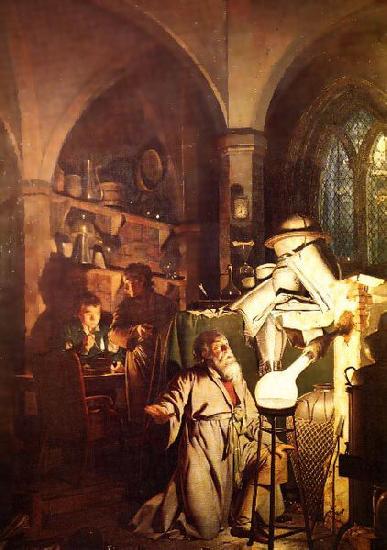 Joseph wright of derby The Alchemist Discovering Phosphorus or The Alchemist in Search of the Philosophers Stone oil painting image